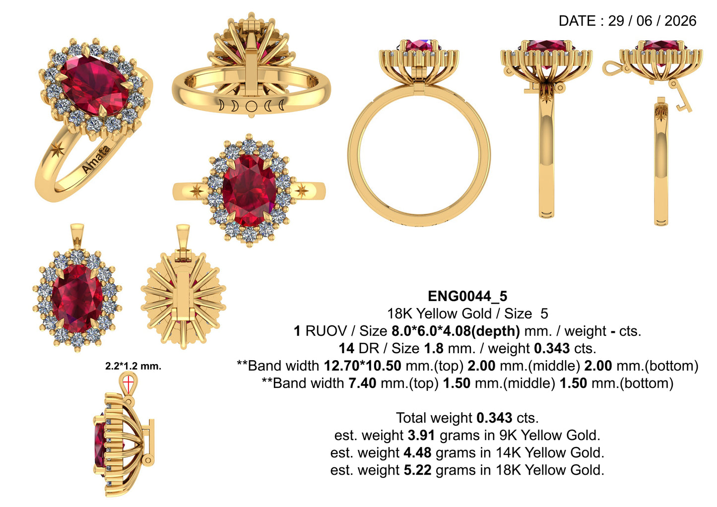 Custom Removable Ruby Ring