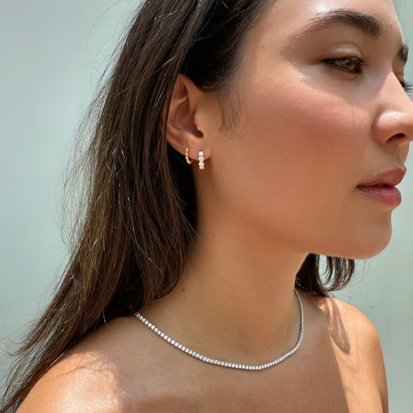 Celene Tennis Necklace (Lab Diamonds)