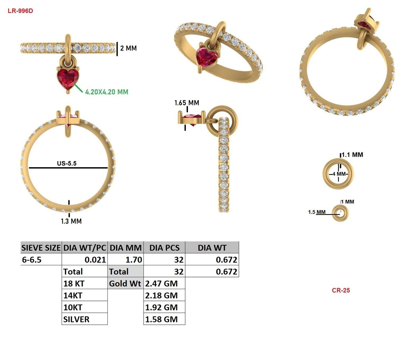 Custom Eternity Ruby Ring