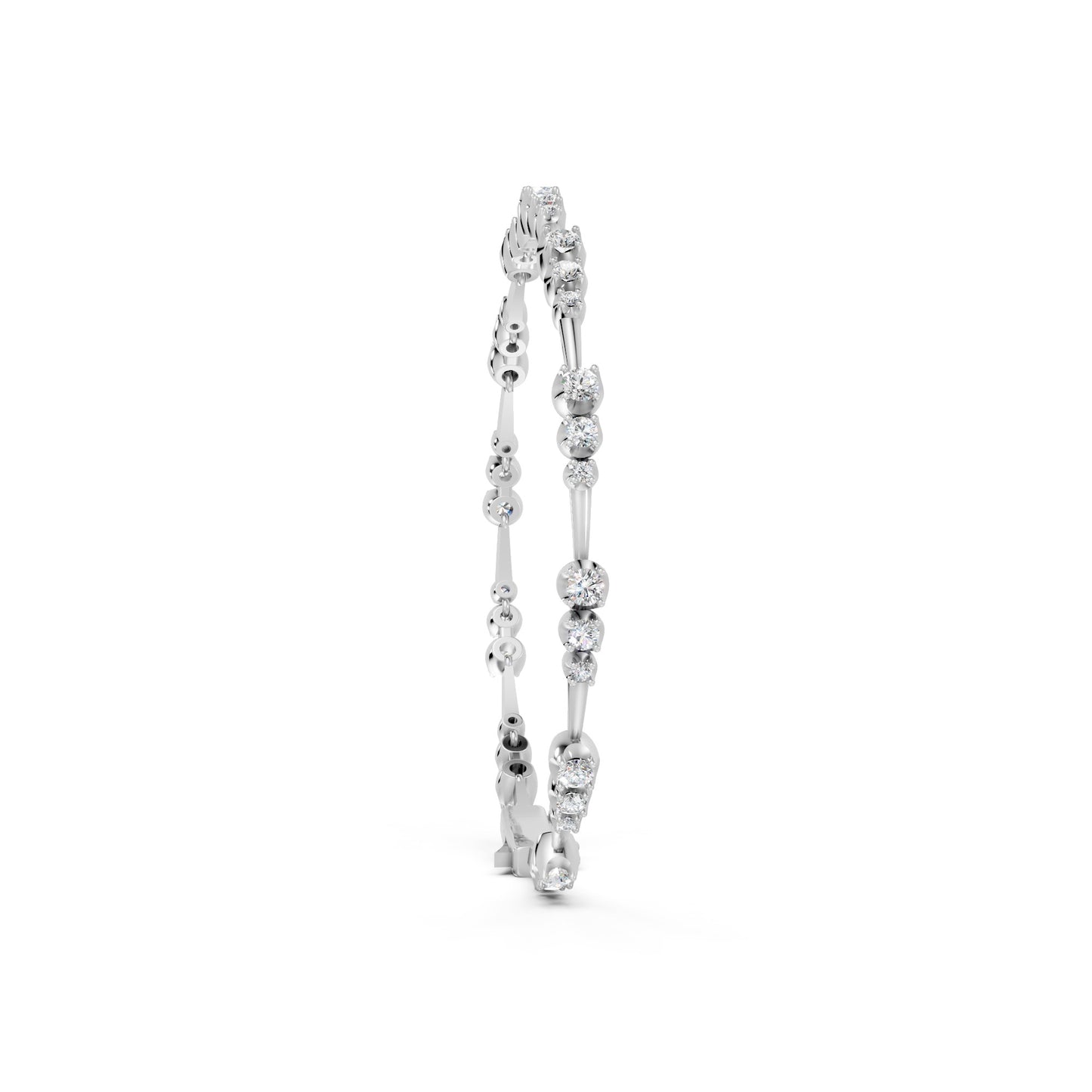 Kaela Graduated Diamond Station Tennis Bracelet