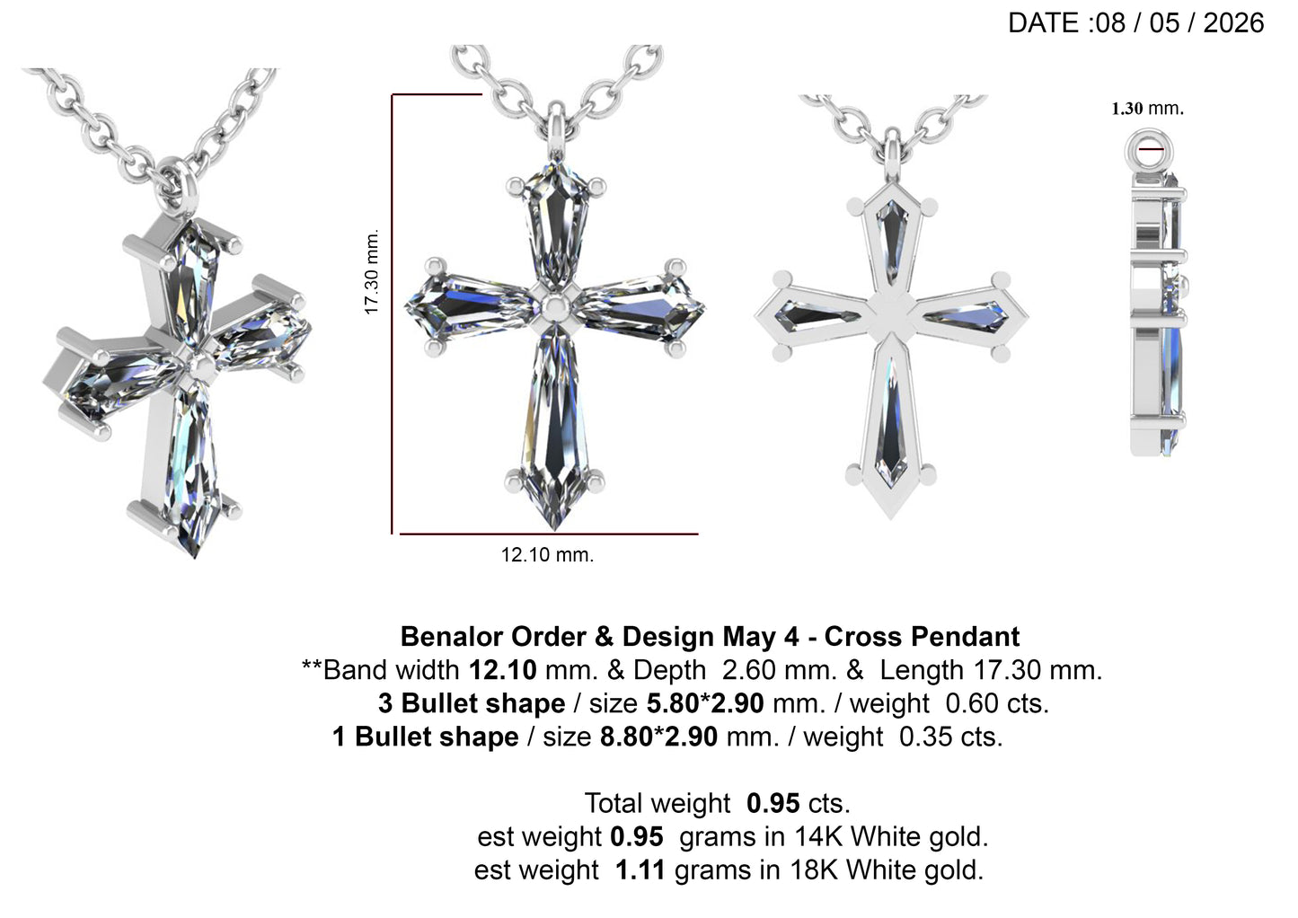 Custom Diamond Cross Necklace