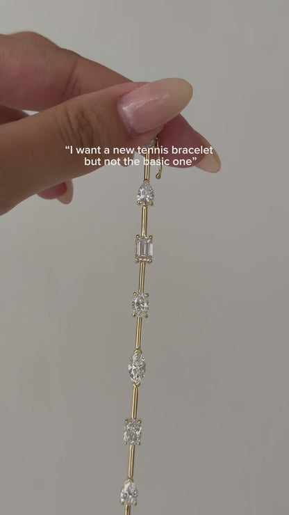 Karen Fancy Shape Tennis Bracelet